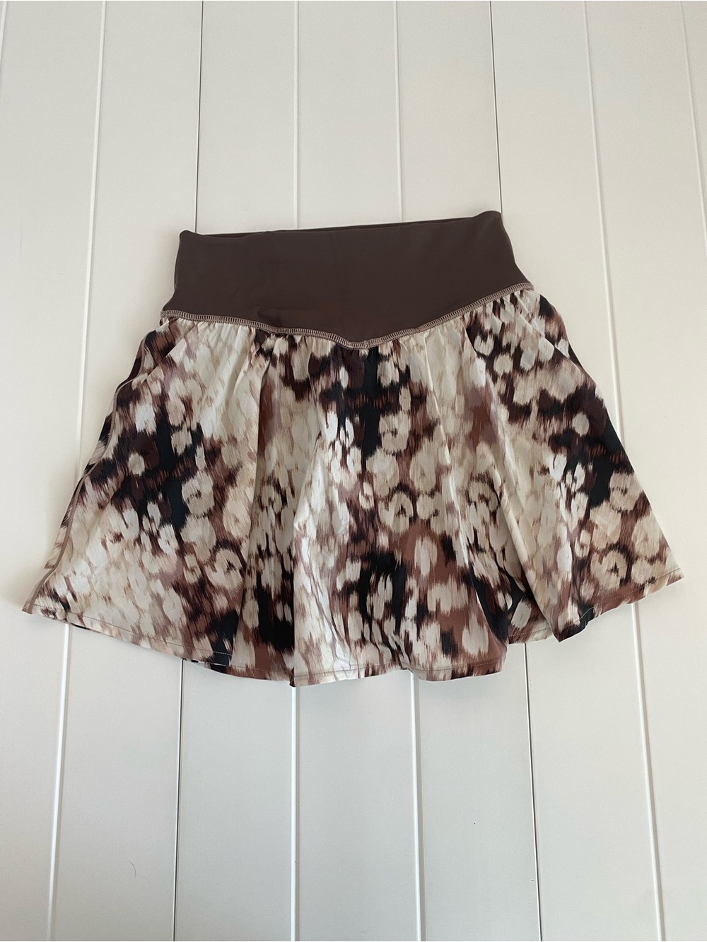 Aerie Offline Athletic Skirt with Built-in Shorts brown